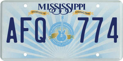 MS license plate AFQ774