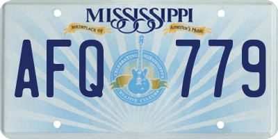 MS license plate AFQ779