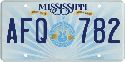 MS license plate AFQ782
