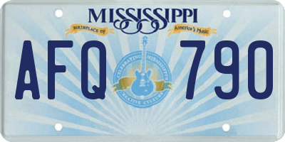 MS license plate AFQ790