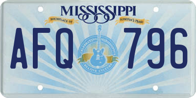MS license plate AFQ796