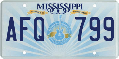 MS license plate AFQ799