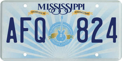 MS license plate AFQ824