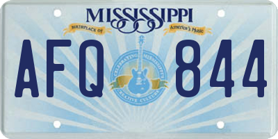 MS license plate AFQ844