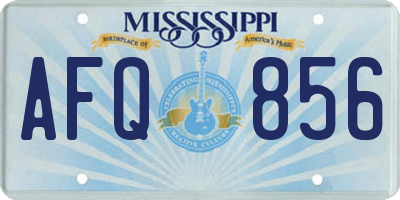 MS license plate AFQ856