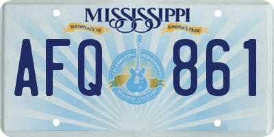 MS license plate AFQ861