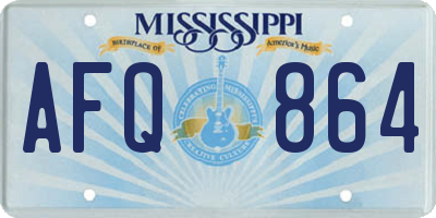 MS license plate AFQ864