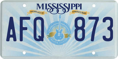 MS license plate AFQ873