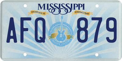 MS license plate AFQ879