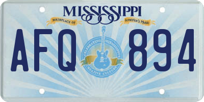 MS license plate AFQ894