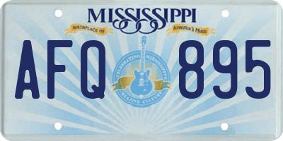 MS license plate AFQ895