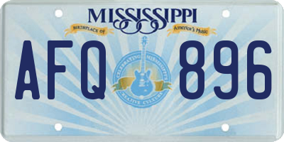 MS license plate AFQ896