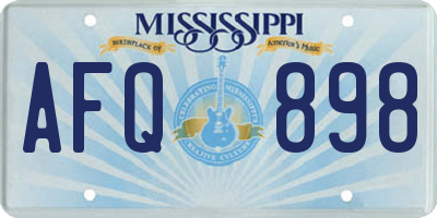 MS license plate AFQ898
