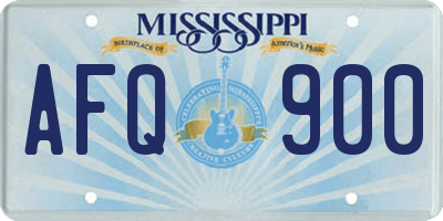 MS license plate AFQ900