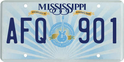 MS license plate AFQ901