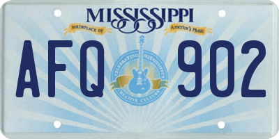 MS license plate AFQ902