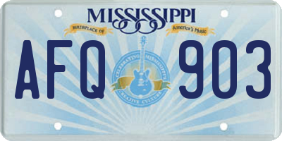 MS license plate AFQ903