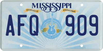 MS license plate AFQ909