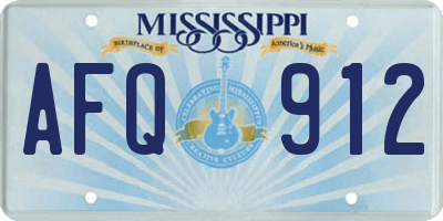 MS license plate AFQ912