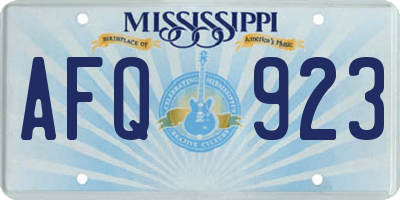 MS license plate AFQ923