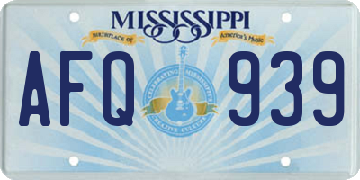MS license plate AFQ939