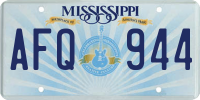 MS license plate AFQ944