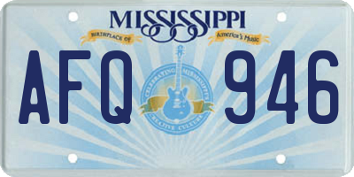 MS license plate AFQ946