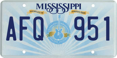 MS license plate AFQ951