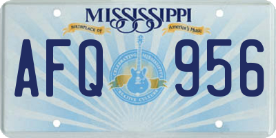 MS license plate AFQ956