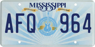 MS license plate AFQ964