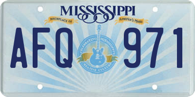 MS license plate AFQ971