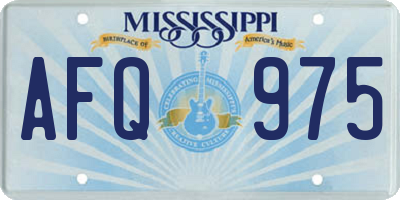 MS license plate AFQ975