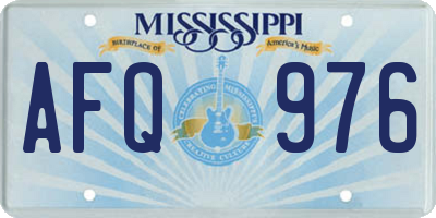 MS license plate AFQ976