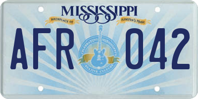MS license plate AFR042