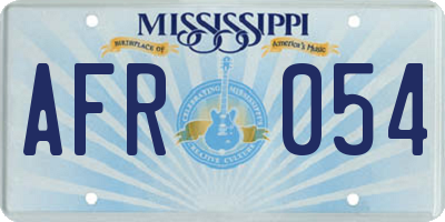 MS license plate AFR054