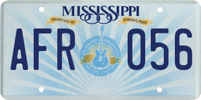 MS license plate AFR056