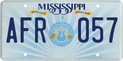 MS license plate AFR057