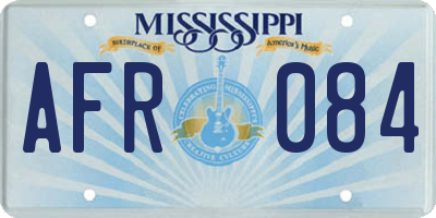 MS license plate AFR084