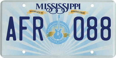 MS license plate AFR088