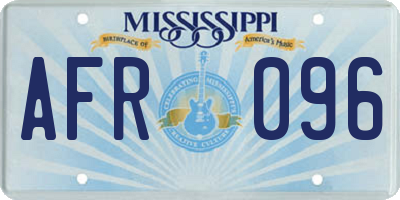 MS license plate AFR096