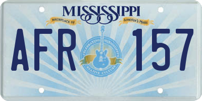 MS license plate AFR157