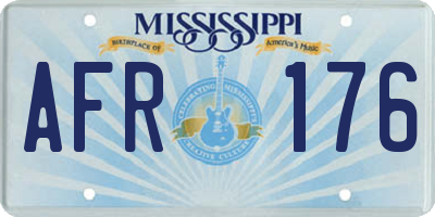 MS license plate AFR176