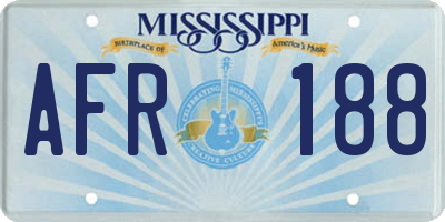 MS license plate AFR188