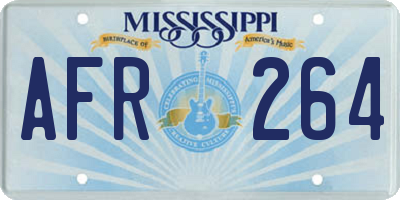 MS license plate AFR264