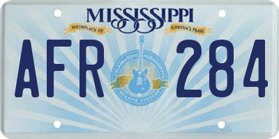MS license plate AFR284