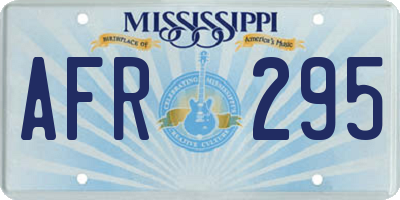 MS license plate AFR295