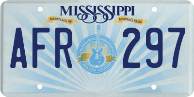 MS license plate AFR297