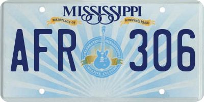 MS license plate AFR306