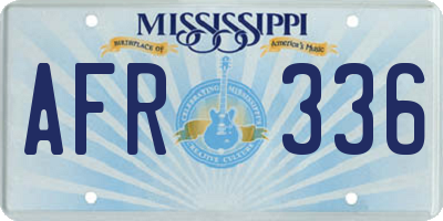 MS license plate AFR336