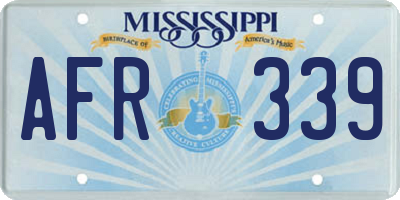 MS license plate AFR339